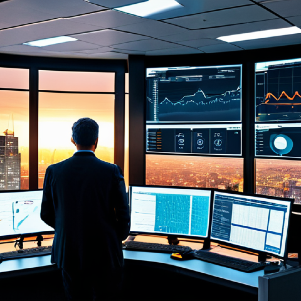 Smart City Management**
"A bustling cityscape at sunset, showcasing a central control room with data dashboards visualizing optimized energy consumption and public transportation flow. Engineers and data scientists are working collaboratively, analyzing real-time information. Clean, modern aesthetics, fully clothed, appropriate attire, safe for work, perfect anatomy, natural proportions, professional photography, high quality, family-friendly."
**