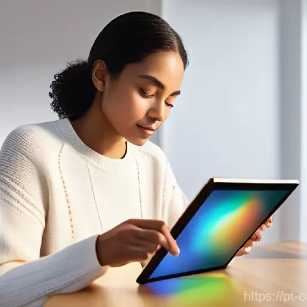 자기 교정 학습 프로세스를 지원하는 플랫폼 - **"A young woman, approximately 25 years old, of diverse ethnicity, is comfortably seated in a brigh...