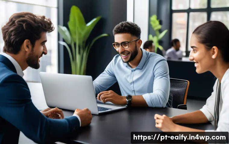 자기 교정 학습 프로세스와 감정 지능의 연결 - A diverse group of young Brazilian professionals in a modern office setting, engaging in an emotiona...